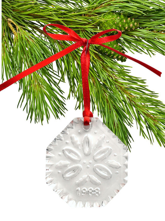 Waterford “Five Golden Rings” Crystal Ornament – 1988
