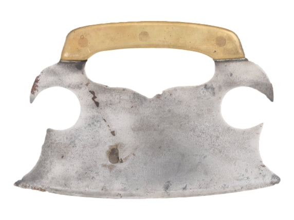 Antique English Brass & Steel Chopper, c.1790