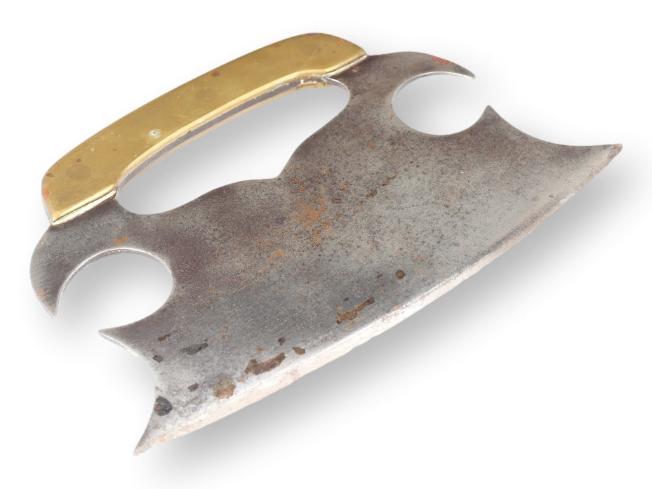 Antique English Brass & Steel Chopper, c.1790