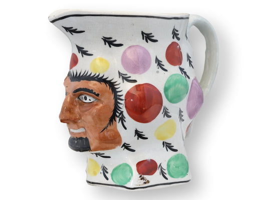c.1840 Staffordshire Satyr Mask Relief Jug