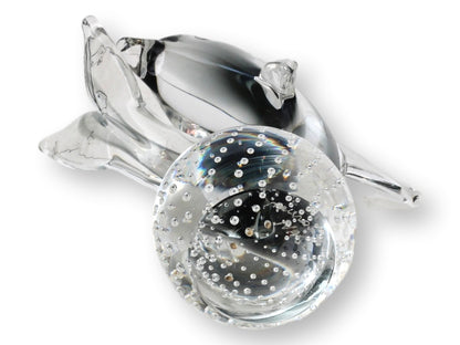 Signed Vintage Art Glass Dolphin