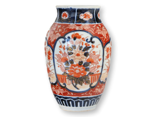 C. 1880s Japanese Meiji Imari Porcelain Vase