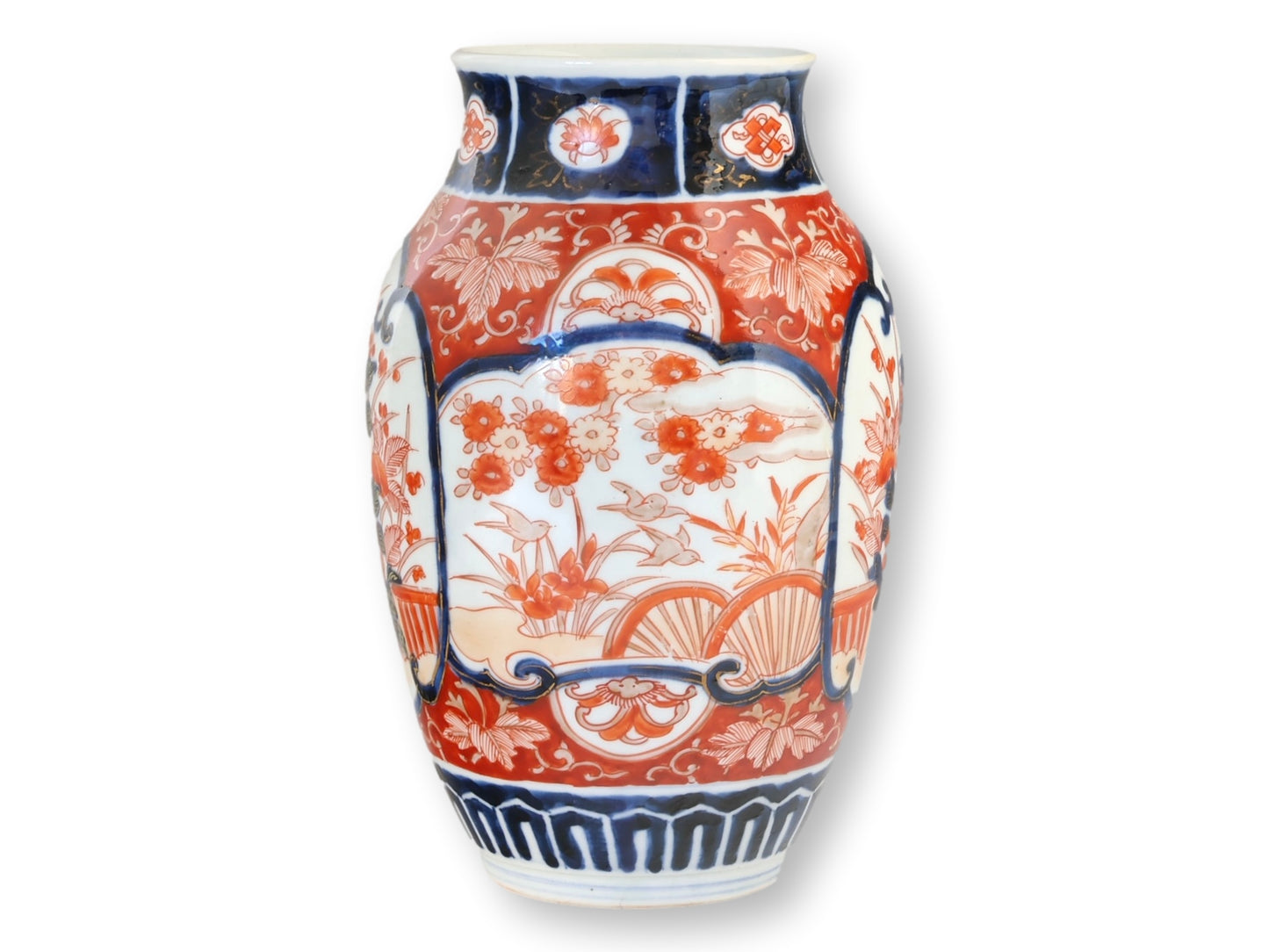 C. 1880s Japanese Meiji Imari Porcelain Vase