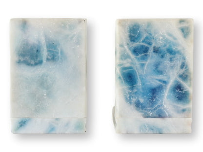 Midcentury Marble Stacked Book Form Bookends