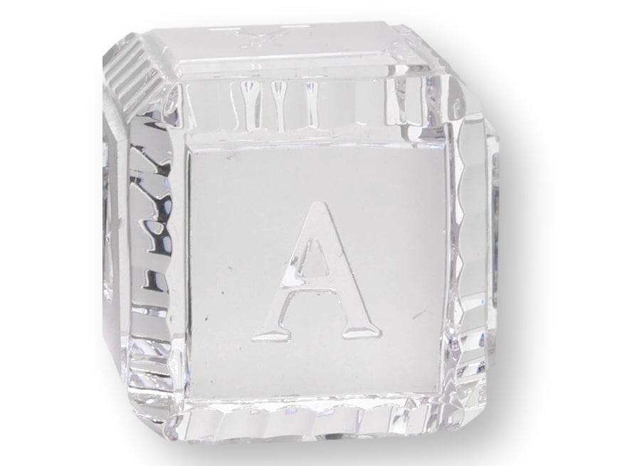 Vintage Waterford Cut Crystal "Baby" Alphabet Blocks