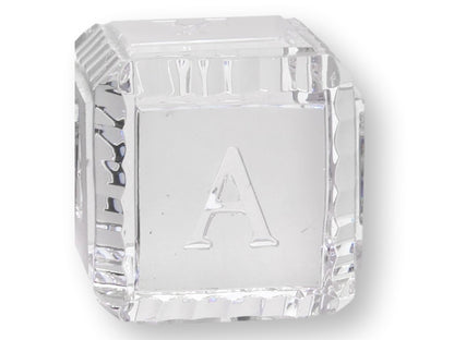 Vintage Waterford Cut Crystal "Baby" Alphabet Blocks