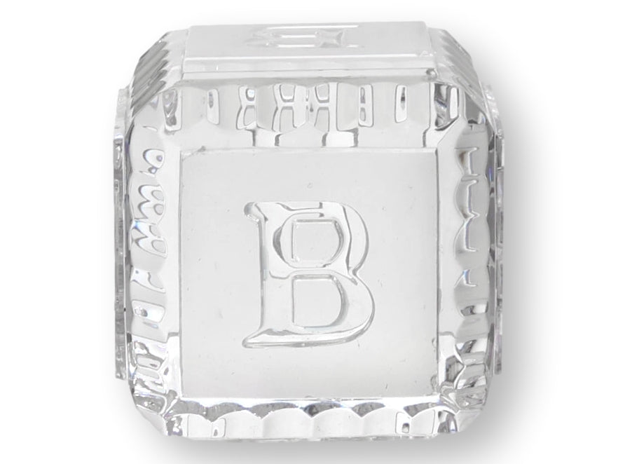 Vintage Waterford Cut Crystal "Baby" Alphabet Blocks