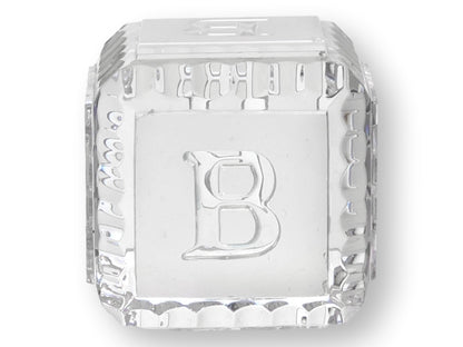 Vintage Waterford Cut Crystal "Baby" Alphabet Blocks