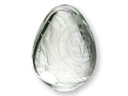Antique Russian Imperial Cut Crystal Egg