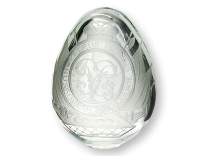 Antique Russian Imperial Cut Crystal Egg