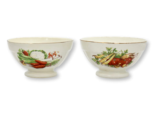 Midcentury French Sarreguemines Cafe Au Lait Cups