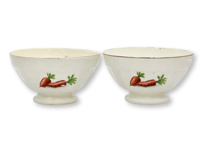 Midcentury French Sarreguemines Cafe Au Lait Cups