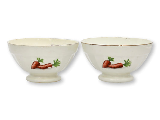 Midcentury French Sarreguemines Cafe Au Lait Cups