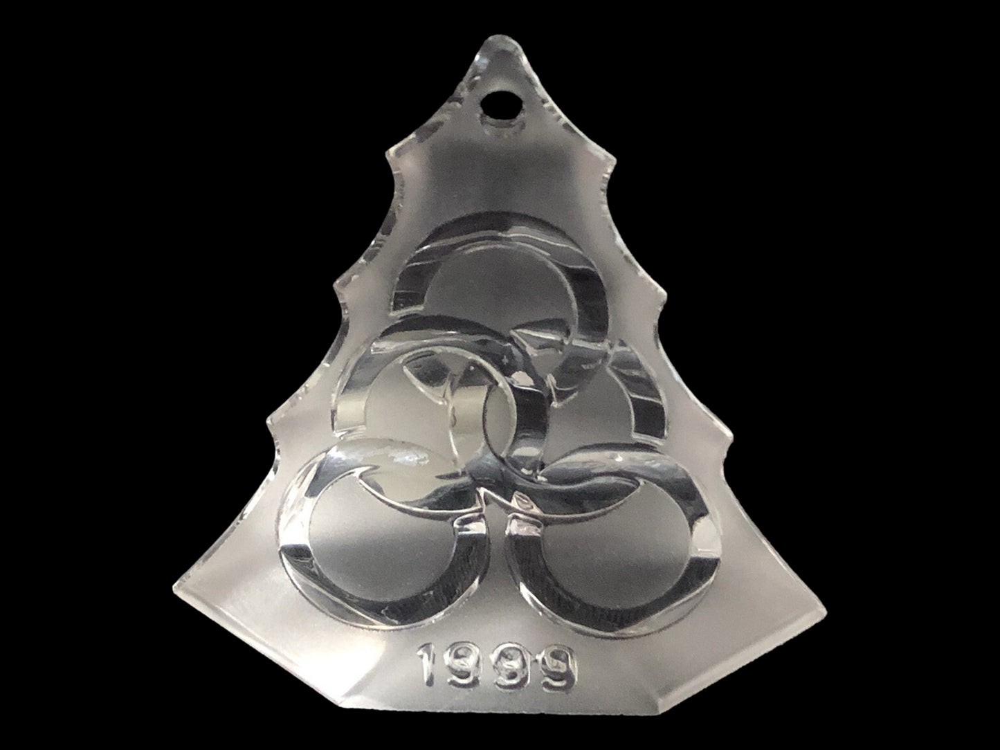 Waterford “Five Golden Rings” Crystal Ornament – 1999 Signed