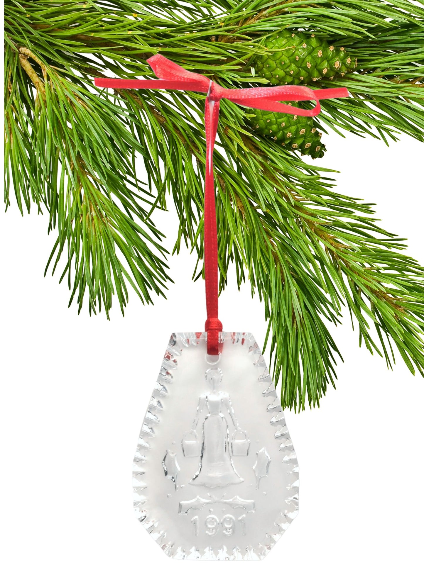 1991  Waterford Crystal "Eight Maids A-Milking" Ornament