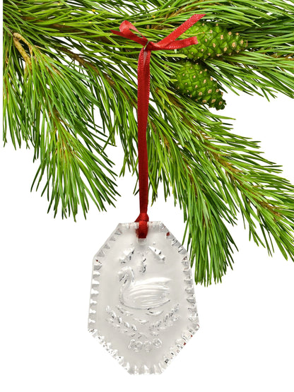Waterford “Seven Swans A-Swimming” Crystal Ornament – 1990