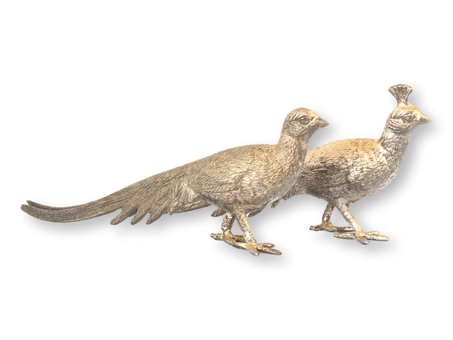 Antique French Pheasant Table Ornaments