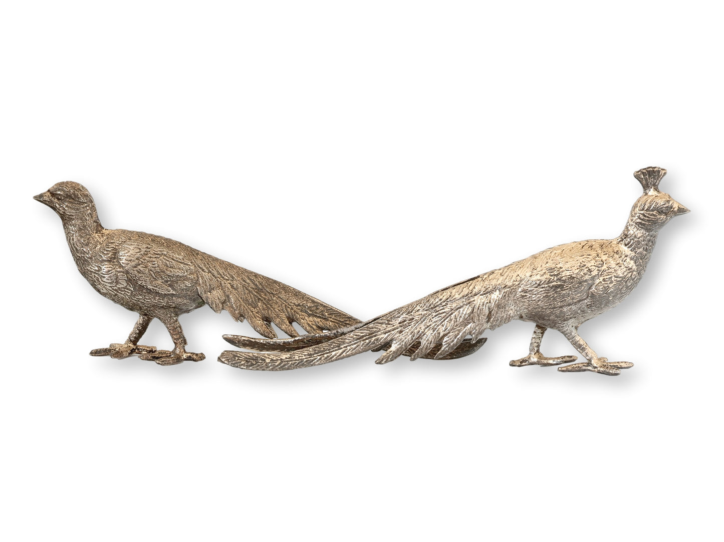 Antique French Pheasant Table Ornaments