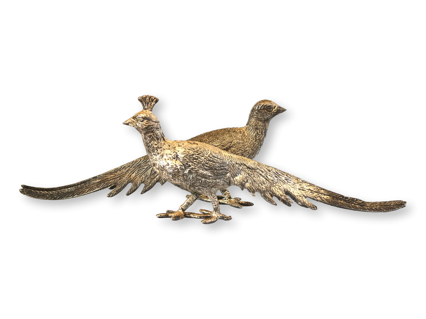 Antique French Pheasant Table Ornaments