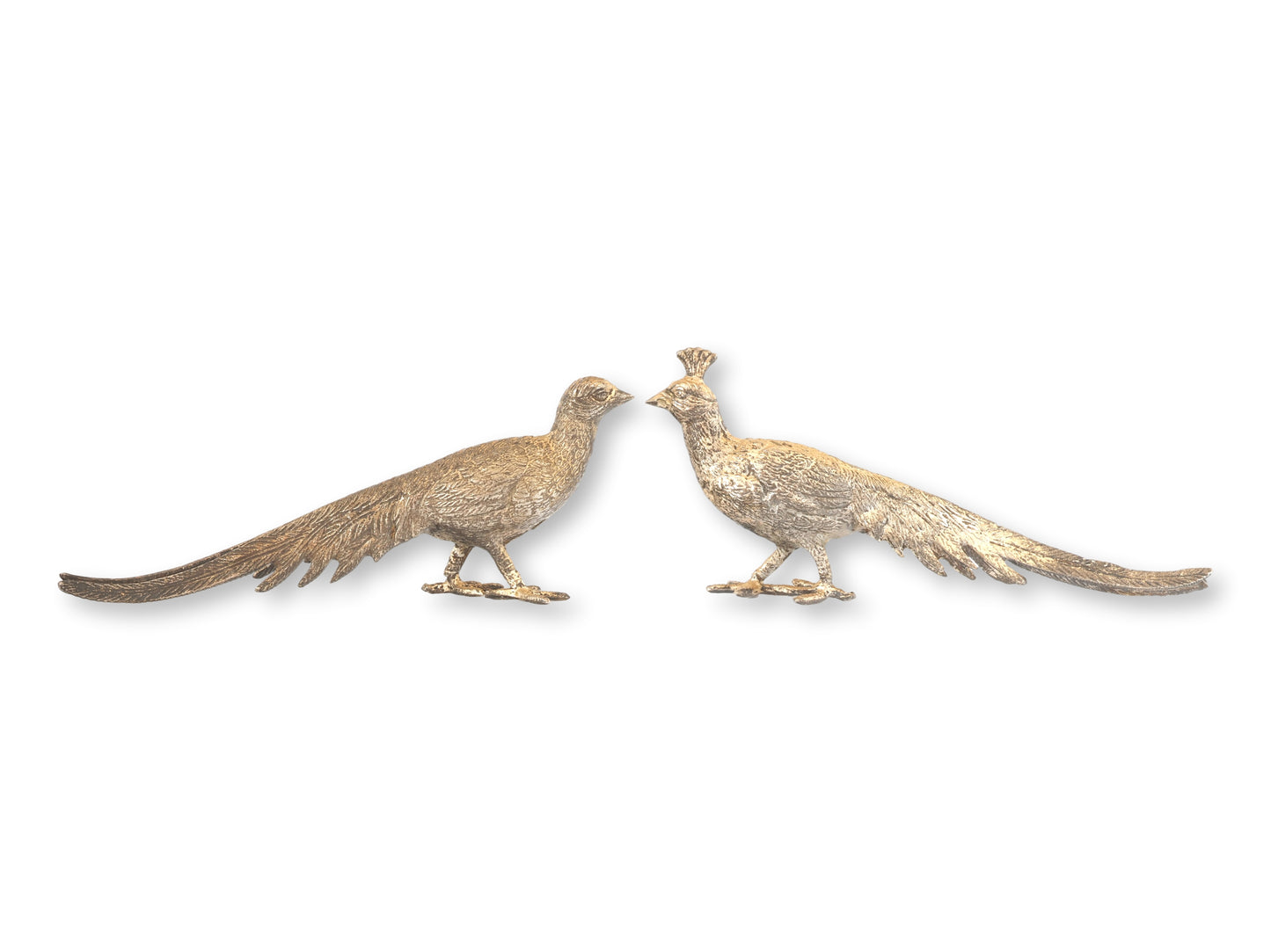 Antique French Pheasant Table Ornaments