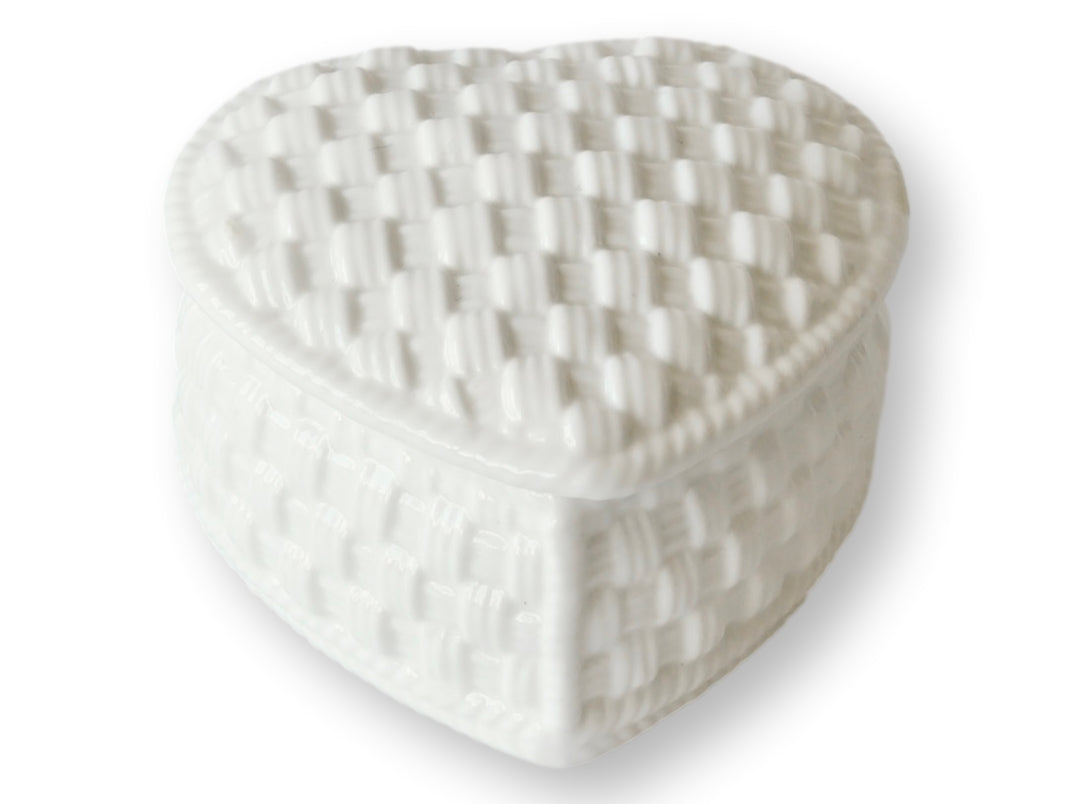 Tiffany Basketweave Heart Ring Box