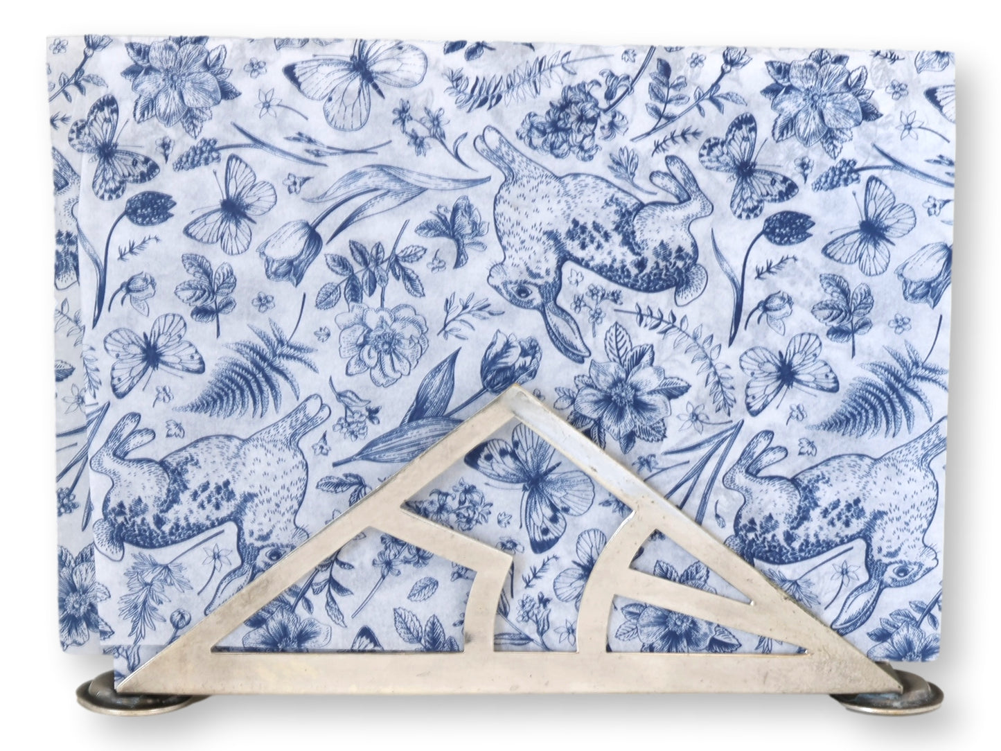 Modernist Silverplate Napkin Holder