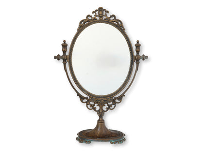 Midcentury Italian Brass Tilting Vanity Mirror