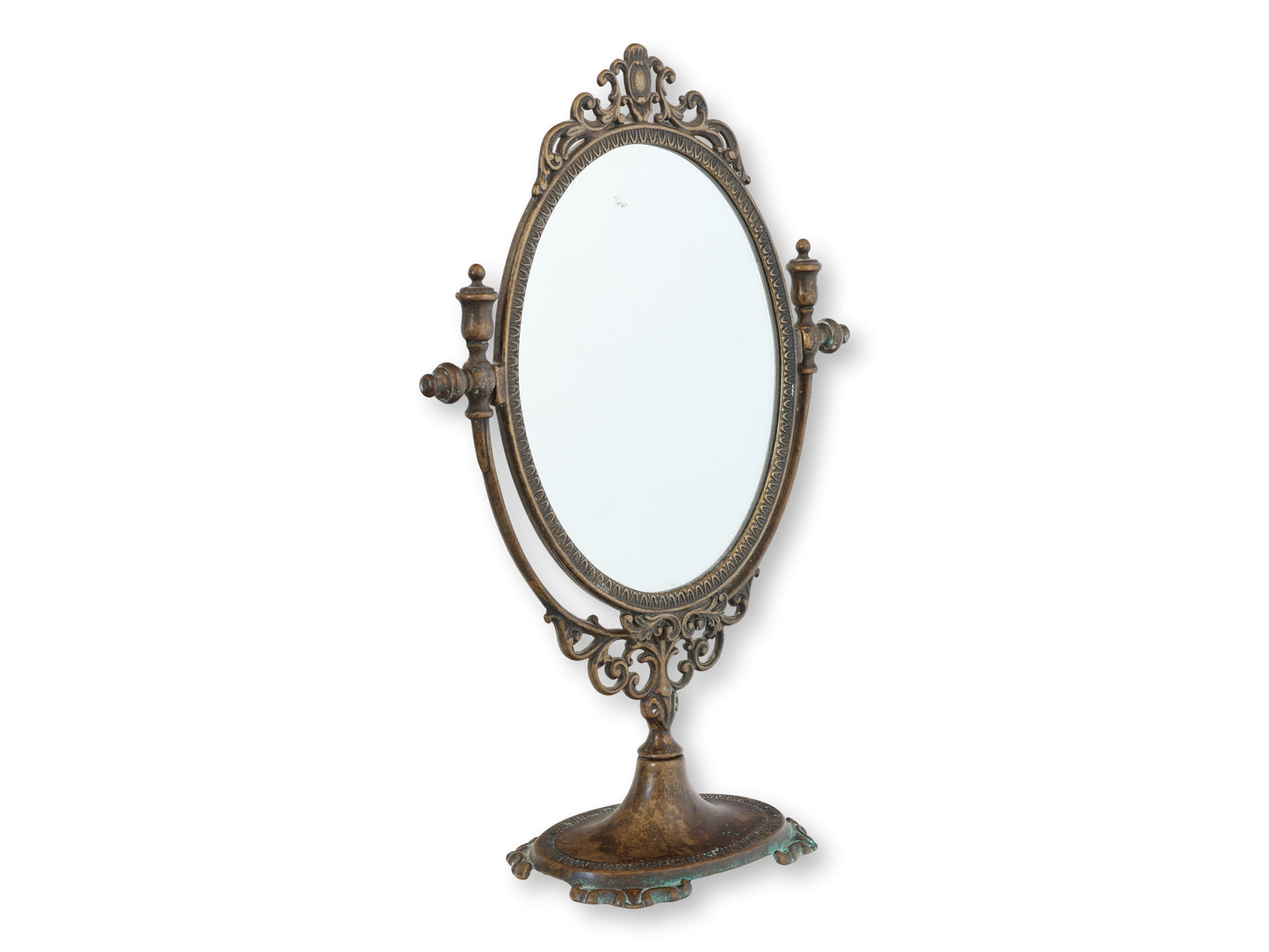 Midcentury Italian Brass Tilting Vanity Mirror