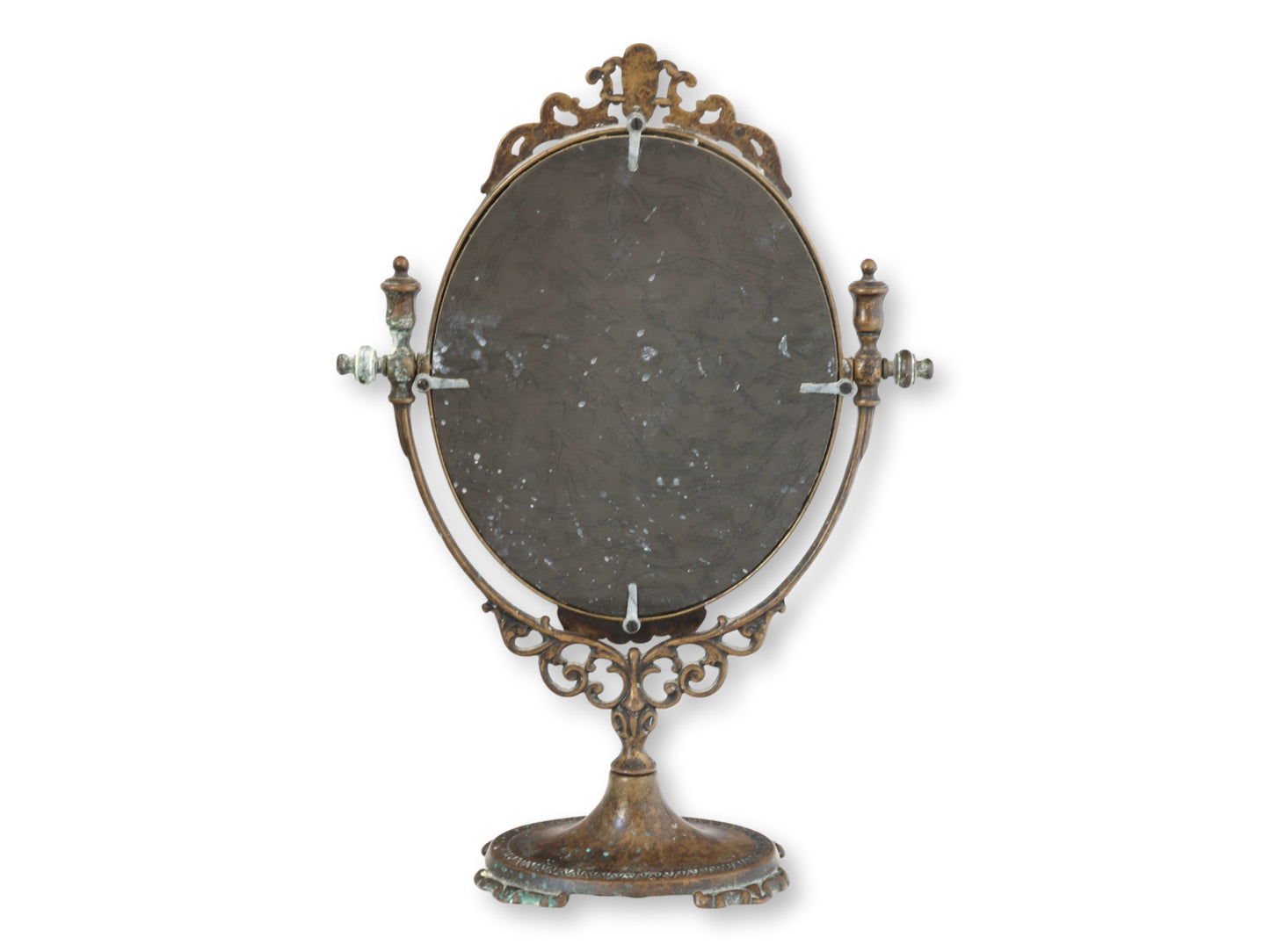 Midcentury Italian Brass Tilting Vanity Mirror