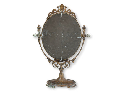 Midcentury Italian Brass Tilting Vanity Mirror