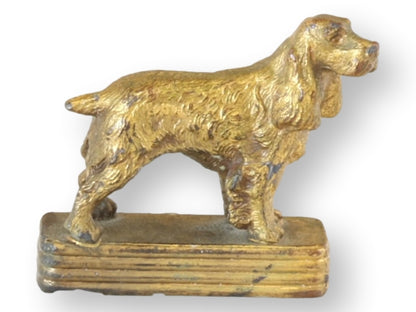 Antique Gilt Setter Dog Desk Ornament