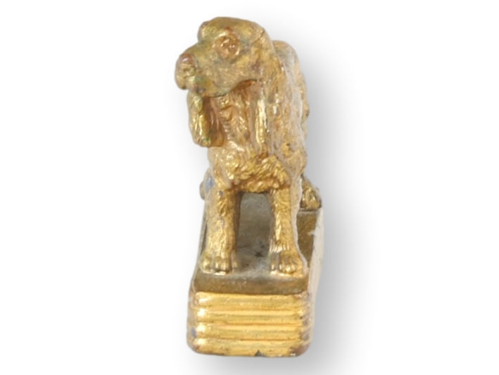 Antique Gilt Setter Dog Desk Ornament