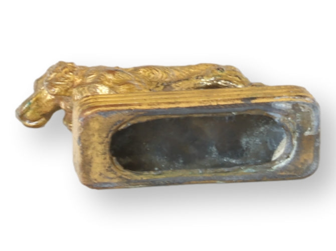 Antique Gilt Setter Dog Desk Ornament