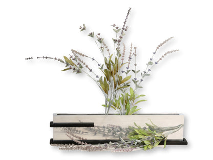 Michael Aram 19" Chrome & Iron Planter — Signed