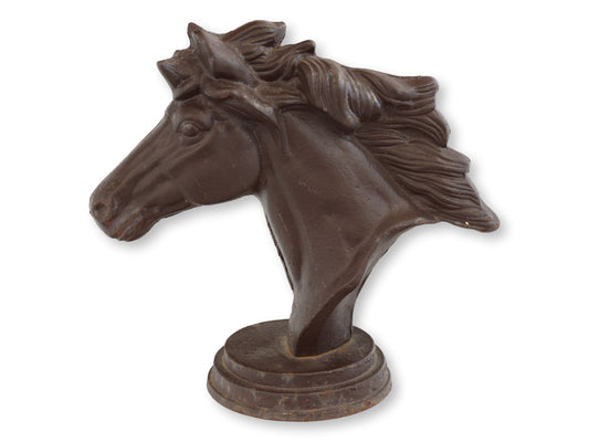 Antique Cast Iron Horse Head Sculpture