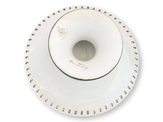 Antique French Luneville Floral Dessert Set