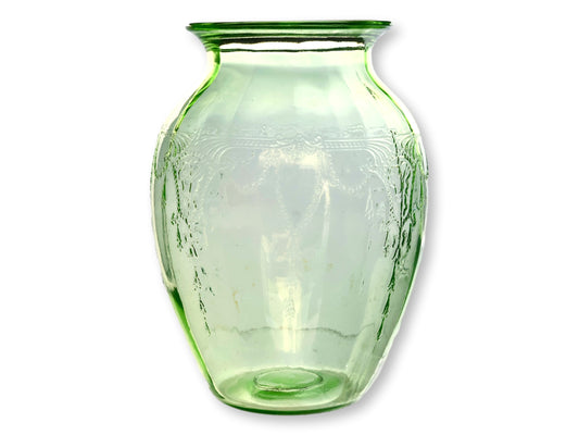 1930s Anchor Hocking "Cameo Ballerina Dancing Girl" Vase