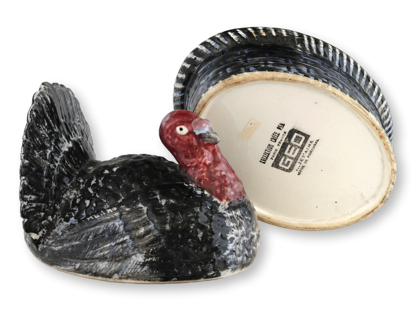 Midcentury French Majolica Pâté Turkey Tureen