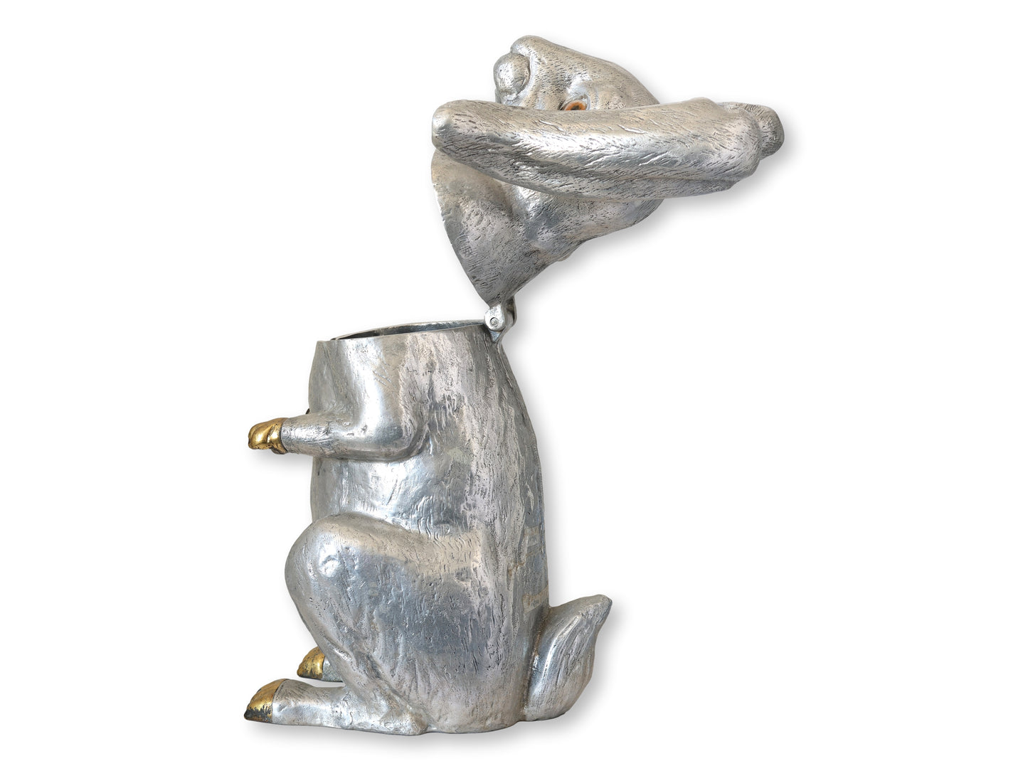 Arthur Court “Hare Raising” Ice Bucket — Signed & Dated 1976