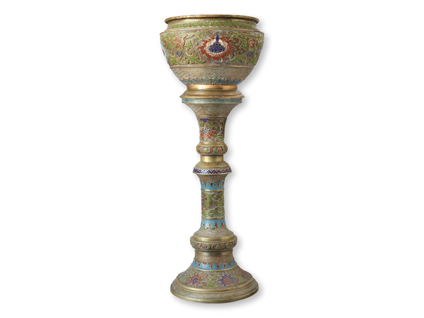 Early 20th Century Japanese Cloisonne Plant Stand