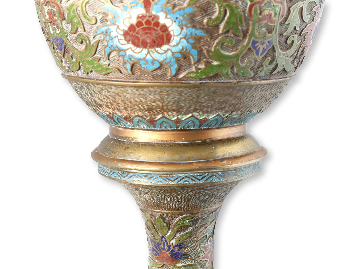 Early 20th Century Japanese Cloisonne Plant Stand