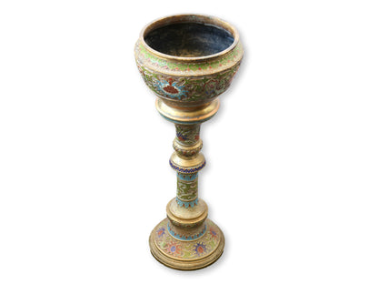 Early 20th Century Japanese Cloisonne Plant Stand