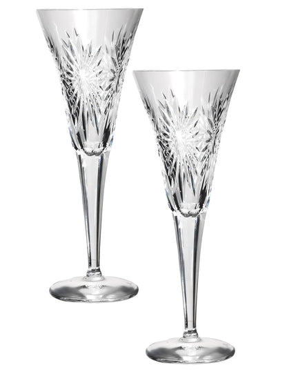 Waterford Millennium 'Health' Champagne Flutes, Pair
