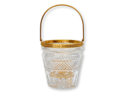Midcentury Val St. Lambert Crystal Ice Bucket