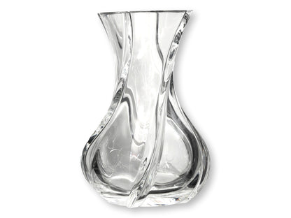 Midcentury Baccarat Serpentine Crystal 10.5" Vase