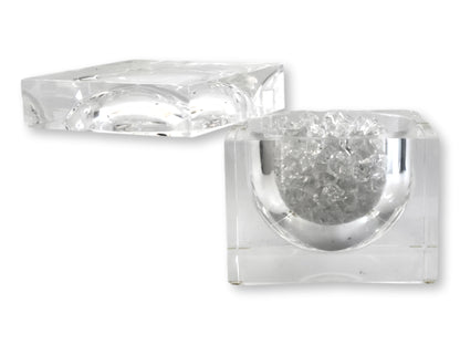 Midcentury Italian Lucite “Ice Block” Ice Bucket in the Albrizzi Style
