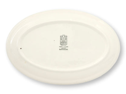 French Gien 'Les Crudites' Faience Plates, Set of 4