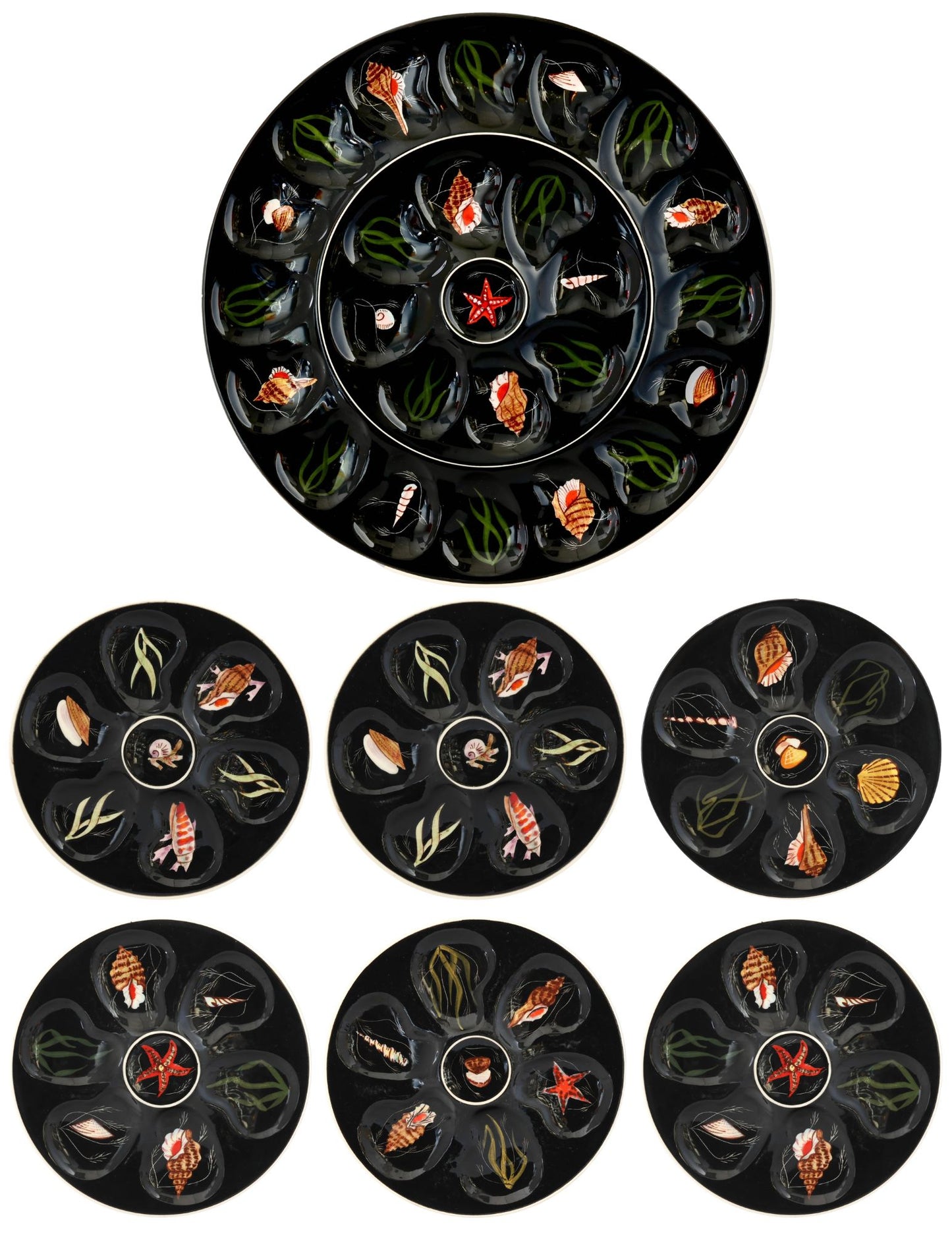 Quimper Guy Trévoux Black Oyster Service