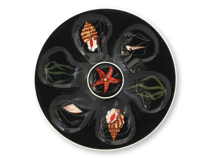 Quimper Guy Trévoux Black Oyster Service