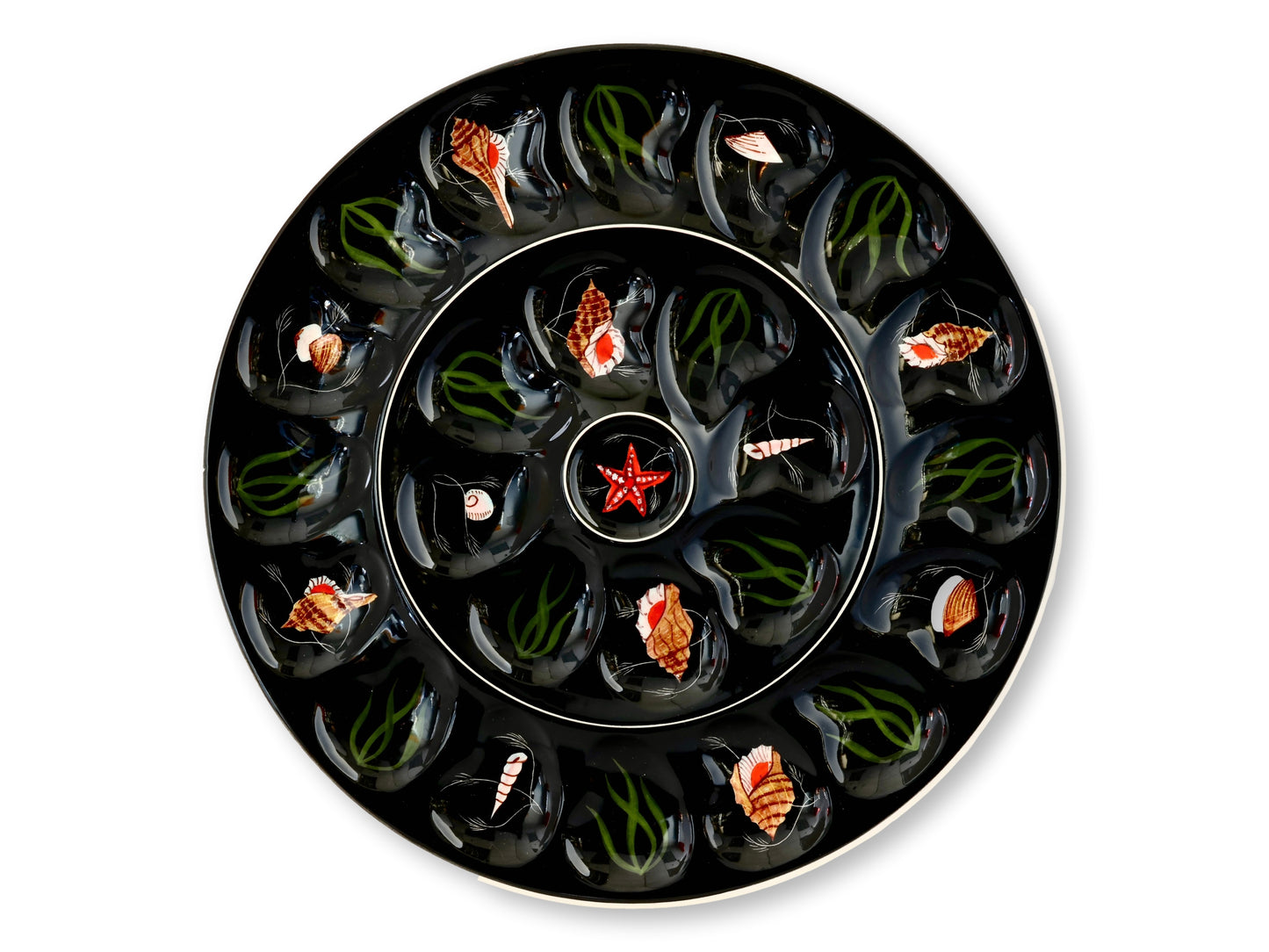 Quimper Guy Trévoux Black Oyster Service